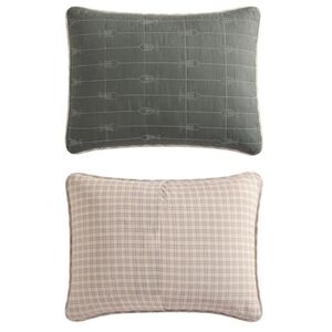 Eddie Bauer Set Of 2 Troutdale Green Large King Pillow Shams